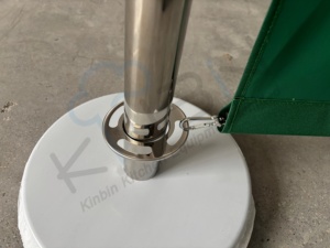 Green Canvas Barrier Posts Safety Crowd <b>Control</b> Belts Stainless Steel Queue Pole for Crowd for Hotels - Product Image 4