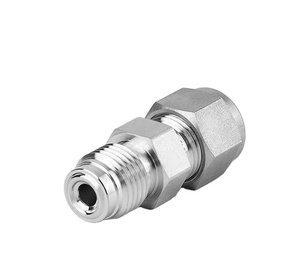 AISI 316 Compression <span class=keywords><strong>1</strong></span>/4 en X <span class=keywords><strong>1</strong></span>/2 NPT avec double rondelle <span class=keywords><strong>1</strong></span>/4 OD <span class=keywords><strong>1</strong></span>/2 NPT connecteur mâle pour tube conformable - Product Image 2