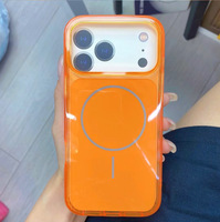 Coque de protection antichoc à coussin d'air intérieur, couleur bonbon, compatible avec la recharge sans fil, design original pour iPhone 17 Pro Max