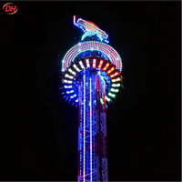 Manège de parc d'attractions 13m - 52m : Tour de chute libre rotative et palpitante pour adultes, à vendre