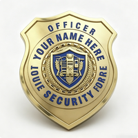 Insignia de Equipo de Bomberos Personalizada, Chapada en Oro, Esmalte Duro, Relieve 3D, Insignia de Honor e Identidad para Uniforme