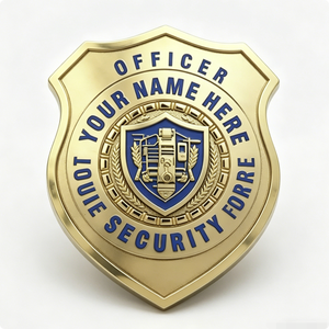 Badge d'honneur personnalisé pour équipement de pompier, plaqué or, émail dur, 3D en relief, pour uniforme - Product Image 4