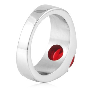 yunnique Stainless Steel Shield <b>Ring</b> Silver White Stone Prong Setting Unisex Wedding Fashion <b>Ring</b> - Product Image 3