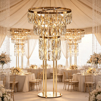 Support de scène de mariage en cristal transparent romantique pour la décoration de la scène de mariage et les fournitures de célébration d'anniversaire