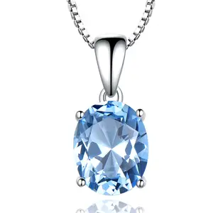 UMCHO Genuine 925 Sterling Silver Pendants Necklaces for Women Gemstone Jewelry