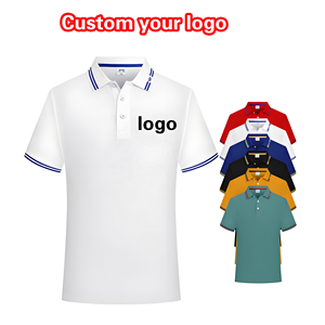 Polo en coton tricoté à séchage rapide, coupe ajustée, logo personnalisé, vêtements de golf pour hommes, vêtements de travail haute visibilité - Product Image 1