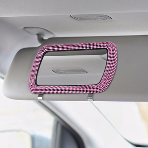 Diamond-Encrusted HD Plastic Car Vanity <b>Mirror</b> In-Car Visor <b>Clip</b>-On Makeup <b>Mirror</b> Passenger-Side Touch-Up Vehicle Interior - Product Image 3