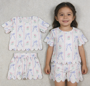 Conjuntos de Ropa para Niñas RTS Boutique, Camuflaje de Caza, Flores de Jardín, Estilo Sister, Verano, Nuevo Conjunto de Ropa Infantil con Borde Festoneado - Product Image 3
