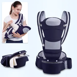Wholesale cushion baby carrier-custom cheap baby carrier and Breathable baby wrap carrier with baby hip cushion
