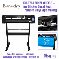 Plotter de corte automático de vinilo KH-870A de 720 mm (28 pulgadas) y 870 mm (34 pulgadas) para pegatinas, calcomanías, termoimpresión y fabricación de letreros