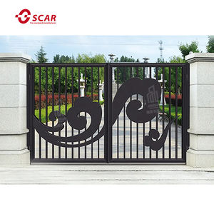 Puerta de entrada principal de vidrio, puerta decorativa de acero inoxidable, moderna, para Hotel - Product Image 3