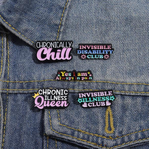 Promo Panas Pin Geometri Putih Bahan Zinc Alloy untuk Cetak UV, Teks Bahasa Inggris, Promosi Pembelajaran, Pesta - Product Image 1