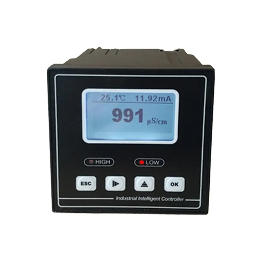 Cheap Price High Quality Relay Output Ph And Ec Conductivity Meter Controller with 128*64 Dot Matrix Lcd Screen