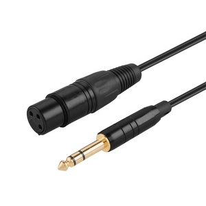 CHINABASE-Conector estéreo XLR hembra <span class=keywords><strong>a</strong></span> 6,3mm TRS, 3 pines, micrófono equilibrado, <span class=keywords><strong>Cable</strong></span> <span class=keywords><strong>de</strong></span> <span class=keywords><strong>Audio</strong></span> - Product Image 2