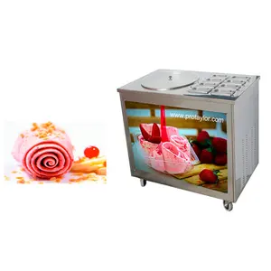 2021 High quality 8 fruit containers fried roll mini ice cream roll machine