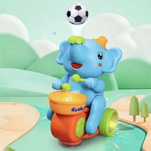 Thiết kế mới nhảy múa nhạc sĩ Elephant đồ chơi với âm nhạc và ánh sáng nhấp nháy trẻ em Đồ chơi điện chơi trống đồ chơi động vật cho trẻ em - Product Image 3