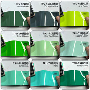 Flasque vert TPU matériel voiture Wrap vinyle <span class=keywords><strong>Film</strong></span> PPF Direct anti-rayures auto-guérison changement de couleur rouleau Tpu <span class=keywords><strong>Film</strong></span> d'emballage - Product Image 2