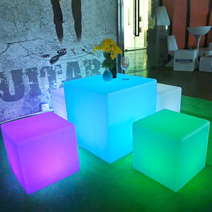 <span class=keywords><strong>Taburete</strong></span> de Bar Moderno de Plástico con LED, 16 Pulgadas, Mueble Comercial Ligero para Hotel y Uso en Exteriores - Product Image 3