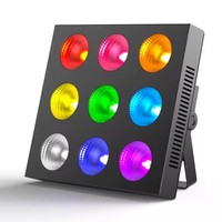 Luz de Fondo LED RGBW 4 en 1 de 9x12W para Escenario, Discoteca, DJ, Club, DMX512, Matriz de Píxeles LED de 9 Ojos 3x3, Iluminación Wash Par