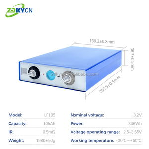 เซลล์ลิเธียมไอออนประสิทธิภาพสูง 3.2V 100Ah 150Ah 314Ah 320Ah 280Ah สำหรับระบบแบตเตอรี่เก็บพลังงานภายในบ้าน - Product Image 2