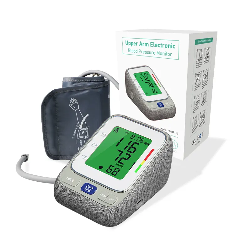Máquina digital BP para medição médica hospitalar, monitor portátil de pressão arterial, display LCD grande exclusivo para atacado