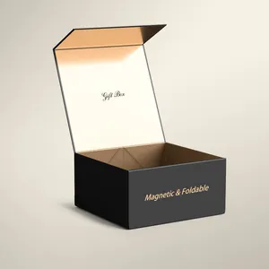 Custom Logo Free Design Rigid Folding Box Magnetic Box Packaging Shoe Scarf Clothing Paper Box