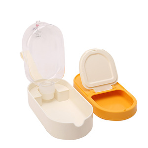 Portable Pet Water <b>Bottle</b> For Dogs And Cats <b>Small</b> Animal Feeder Reusable Tpr Material Rounded Shape With Lid - Product Image 1