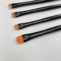 Pinceaux de maquillage personnalisés avec logo pour cils et outils de beauté, pinceau correcteur, pinceau plat