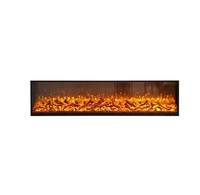 Cheminée électrique avec insert de 1200 mm, design moderne, éclairage LED, pour installation intérieure, télécommande, simulation de flamme