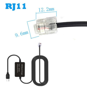 <b>USB</b> boost <b>cable</b> 5V to 12V for car dash cam, radar detector, electronic dog, RJ11 power <b>cable</b> Factory direct sale L173 - Product Image 3