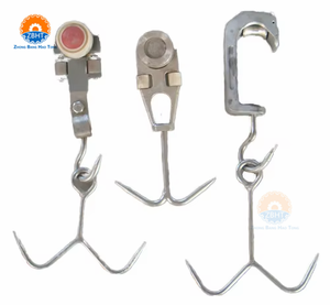 Équipement d'abattage essentiel pour <span class=keywords><strong>boucherie</strong></span> Roulement complet à crochet de poulie de rail de tube pour machines d'abattoir pour abattoirs - Product Image 4