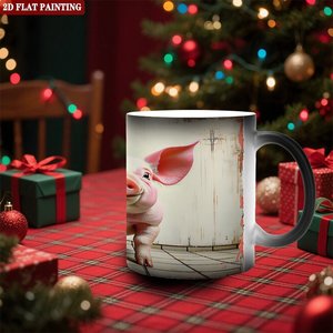 Heat Sensitive Ceramic <b>Mug</b> 11oz Frosted Black Sublimation Blank Cup Visual Effect - Product Image 2