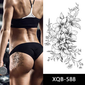 Nouvel arrivage de tatouages temporaires autocollants de tatouage imperméables pour femmes adultes avec motifs d'animaux papillons roses - Product Image 5
