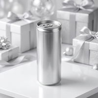 Canette en aluminium élégante de 330 ml pour boissons gazeuses, de qualité supérieure, écologique, recyclable, résistante à la corrosion et à la rouille, facile à ouvrir