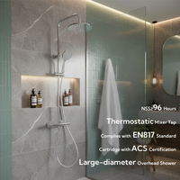 En stock, livraison rapide, colonne de douche en acier inoxydable avec robinet thermostatique