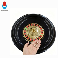 Ensemble de jeu de roulette, 16 pouces (40 cm), tapis et balles, 120 jetons, 2 jeux de cartes, kit de casino portable, idéal pour les soirées de jeu en famille et les fêtes