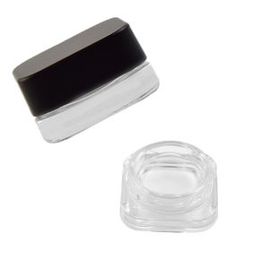 Bouteille en verre peinte verte anti-odeurs de 5ml pour le stockage de crème pour les yeux carrés - Product Image 2