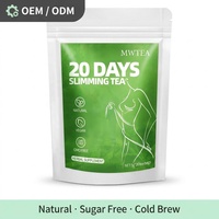 Tisane Minceur Rapide aux Herbes Naturelles, Cure de 20 Jours, Brûle-Graisse, Ventre Plat, Nettoyage du Côlon, Détox Minceur en Sachets OEM/ODM