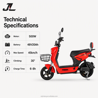 Vélo électrique chinois classique de 14 pouces, moteur arrière sans balais 500W, affichage numérique 3 vitesses, batterie plomb-acide longue portée, cadre en acier