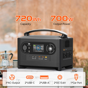 Générateur solaire haute capacité, batterie à charge rapide, station d'alimentation portable 700W pour l'extérieur, station d'alimentation 700W - Product Image 2