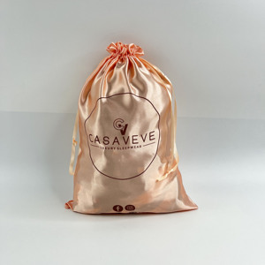 Sac à cordon en satin de soie avec logo personnalisé de la marque EASTMOON, sac de rangement anti-poussière, emballage exquis pour bijoux, shopping - Product Image 2
