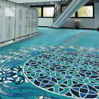 Tapis de prière islamique de luxe en velours tufté épais et doux, design personnalisé, lavable, pour mosquée, vente en gros OEM