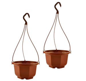 Panier en plastique suspendu de différentes tailles Pots de plantes en <span class=keywords><strong>suspension</strong></span> légers Fournisseur de pots de jardinière ronds pour balcon Jardinières suspendues - Product Image 1