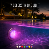 Lampes LED sous-marines étanches IP68 10W 110mm DC12V ultra-minces 8MM en acier inoxydable 316 + PC, éclairage de piscine, lampe sous-marine