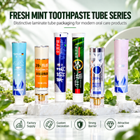 Tubes de dentifrice en aluminium et plastique avec bouchon à vis, logo personnalisé imprimé UV, emballage pour soins bucco-dentaires 12,7-35 mm