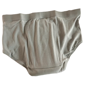 Wasserdichte Herren-Trainingshose Wiederverwendbare Erwachsenen-Windelhose Elastischer Bund Waschbare Graue Baumwoll-Windelhose - Product Image 2