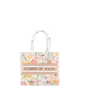 Factory Wholesale Customizable Fashion Patterned Stylish Portable <b>Canvas</b> Tote <b>Handbags</b> for Women Reusable - Product Image 1