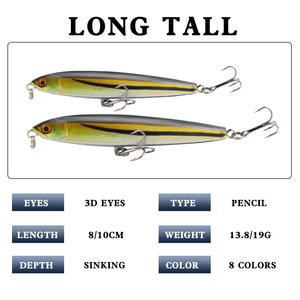 Leurre de pêche XY-252, type crayon, 14G-18G, coulant, pour la pêche au bar, leurres de fond - Product Image 5