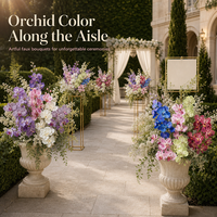 Nouvelle arrivée : orchidée phalaenopsis artificielle en soie réaliste, fausse fleur pour la décoration d'hôtel, de maison, d'entrée ou de mariage