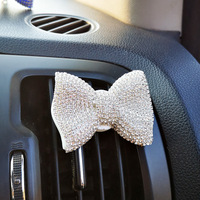 Diffuseur de parfum pour voiture en forme de nœud papillon en diamant, accessoires de voiture de luxe, décoration, désodorisant pour voitures